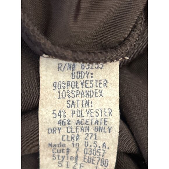 Vintage CDC Brown Velvet Maxi Dress Size 14 Elegant Minimalist Goth Eveningwear - Picture 7 of 8